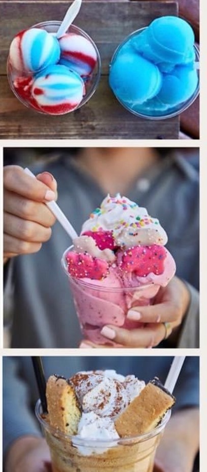 Assorted sweet ice cream treats