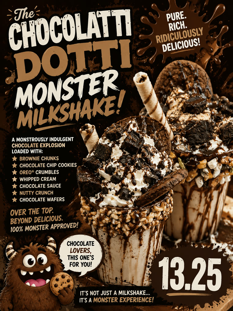 Chocolatti Dotti Monster Milkshake