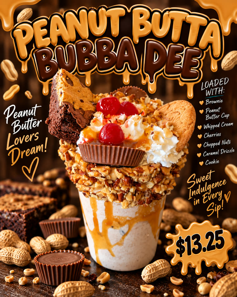 Peanut Butta Bubba Dee Monster Milkshake